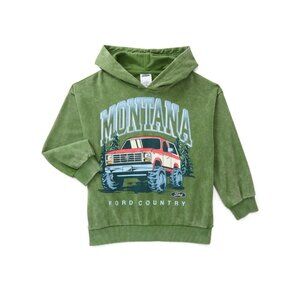Ford Bronco Boys Retro Graphic Mineral Washed Hoodie Size Small (6/7) NWT
